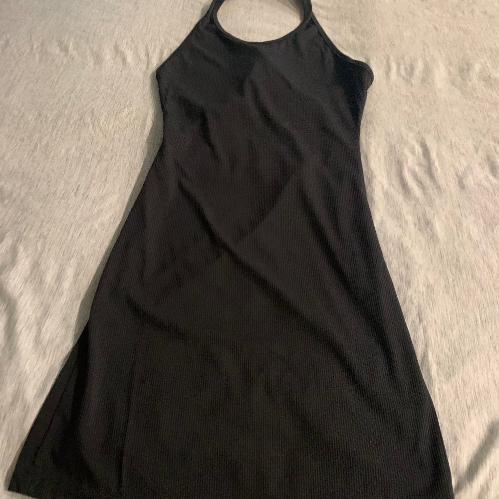XS womans black mini summer dress
